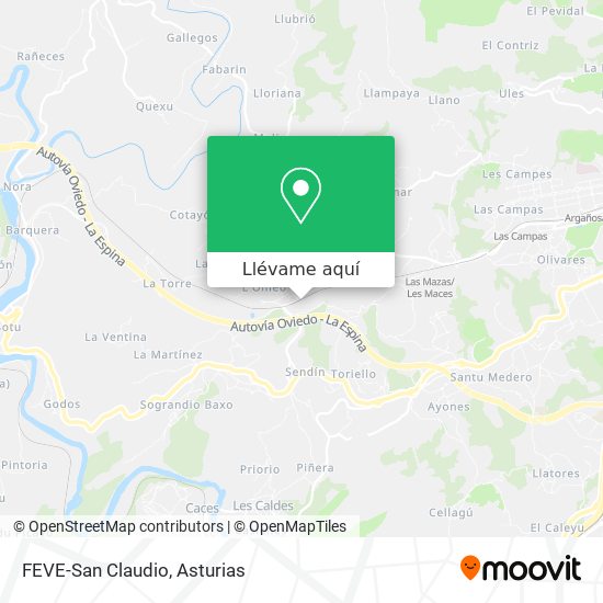 Mapa FEVE-San Claudio