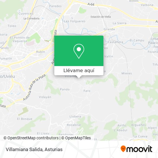 Mapa Villamiana Salida
