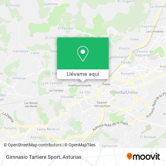 Mapa Gimnasio Tartiere Sport