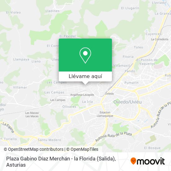 Mapa Plaza Gabino Díaz Merchán - la Florida (Salida)