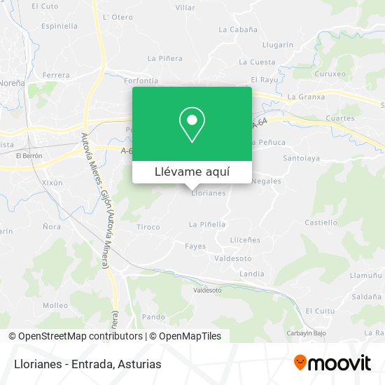 Mapa Llorianes - Entrada