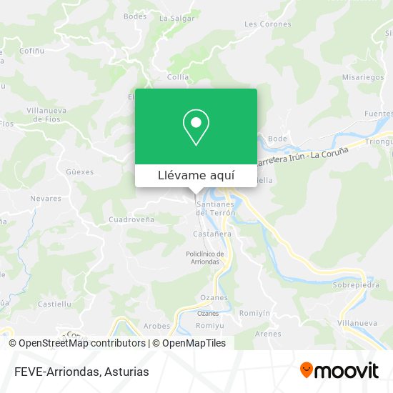 Mapa FEVE-Arriondas