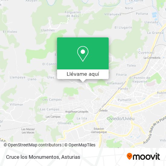 Mapa Cruce los Monumentos