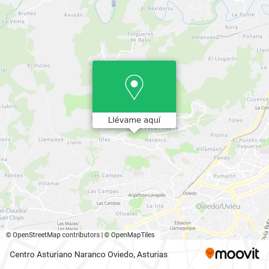 Mapa Centro Asturiano Naranco Oviedo