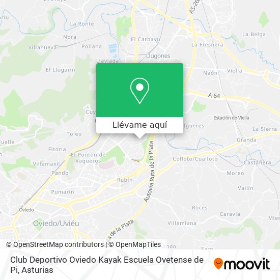 Mapa Club Deportivo Oviedo Kayak Escuela Ovetense de Pi
