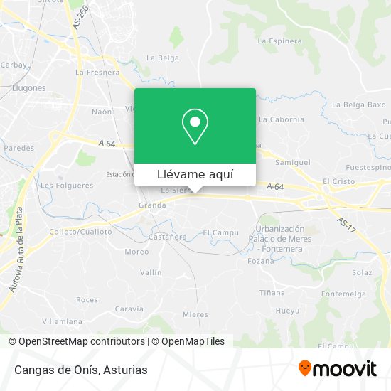 Mapa Cangas de Onís