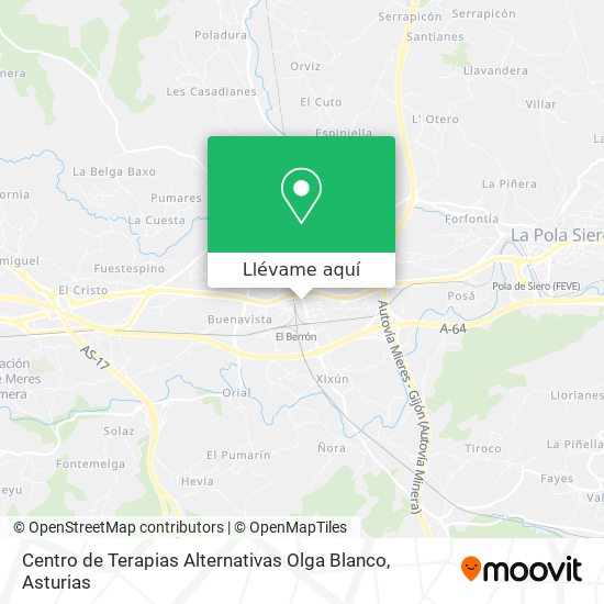 Mapa Centro de Terapias Alternativas Olga Blanco
