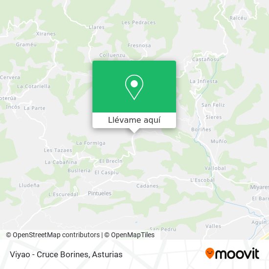 Mapa Viyao - Cruce Borines