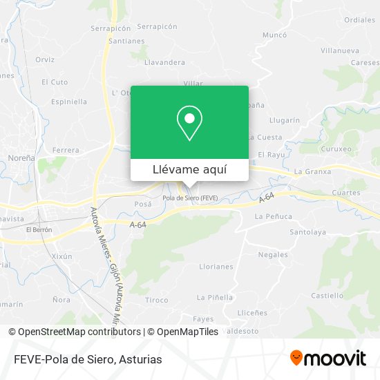 Mapa FEVE-Pola de Siero