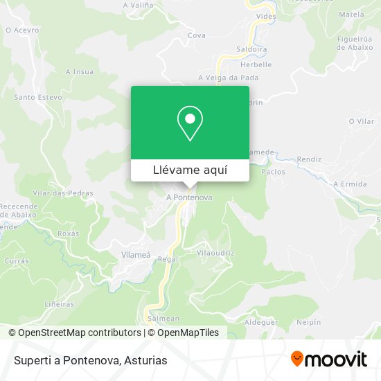 Mapa Superti a Pontenova