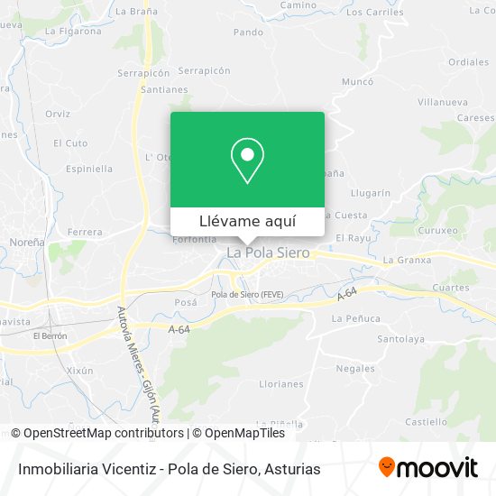 Mapa Inmobiliaria Vicentiz - Pola de Siero