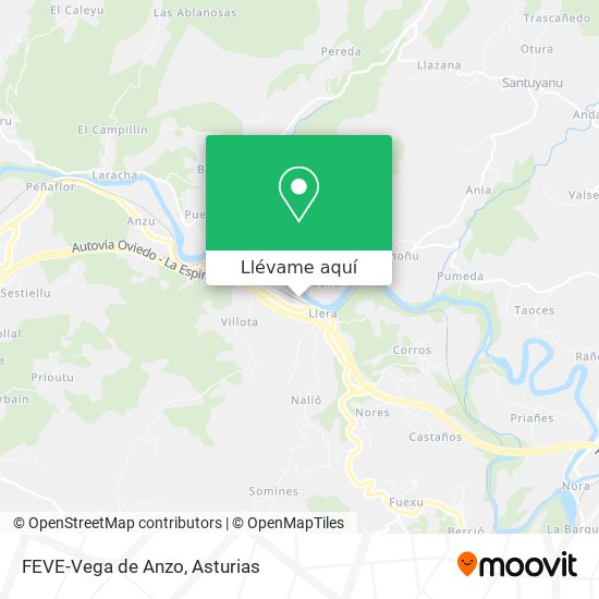 Mapa FEVE-Vega de Anzo
