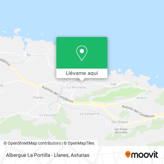 Mapa Albergue La Portilla - Llanes