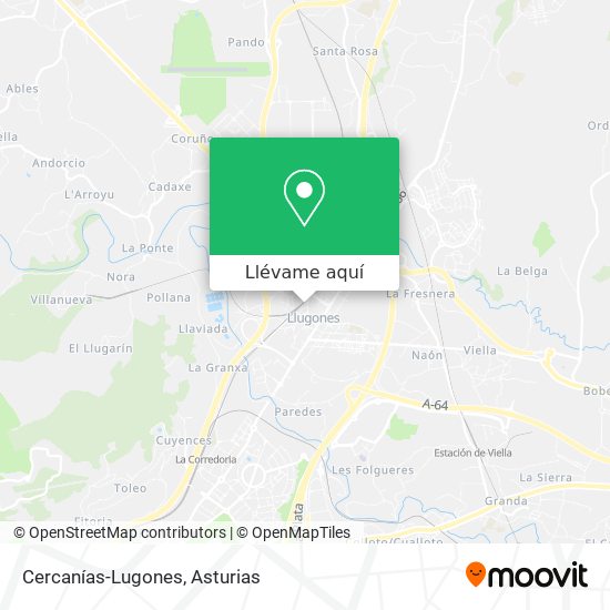 Mapa Cercanías-Lugones