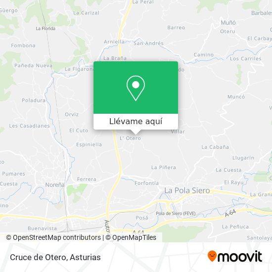 Mapa Cruce de Otero