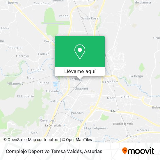 Mapa Complejo Deportivo Teresa Valdés