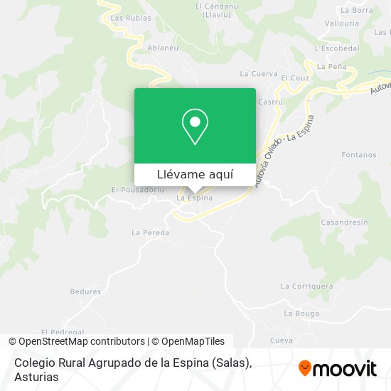 Mapa Colegio Rural Agrupado de la Espina (Salas)