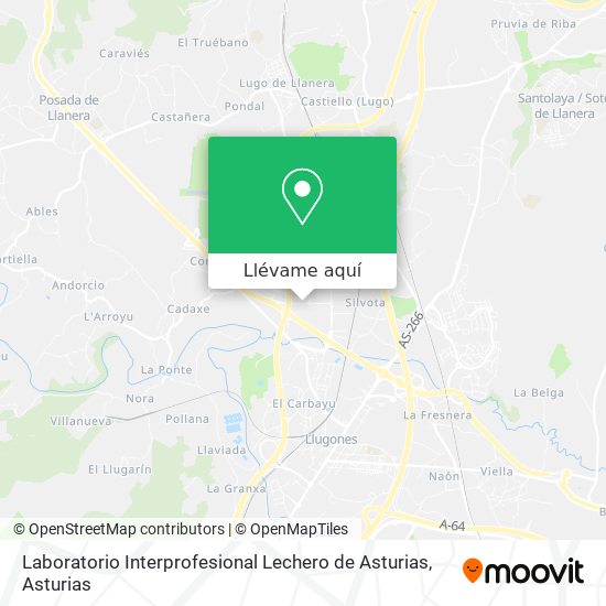 Mapa Laboratorio Interprofesional Lechero de Asturias