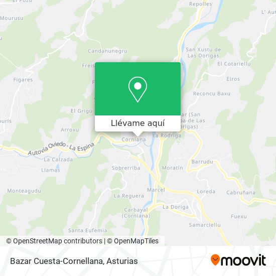 Mapa Bazar Cuesta-Cornellana