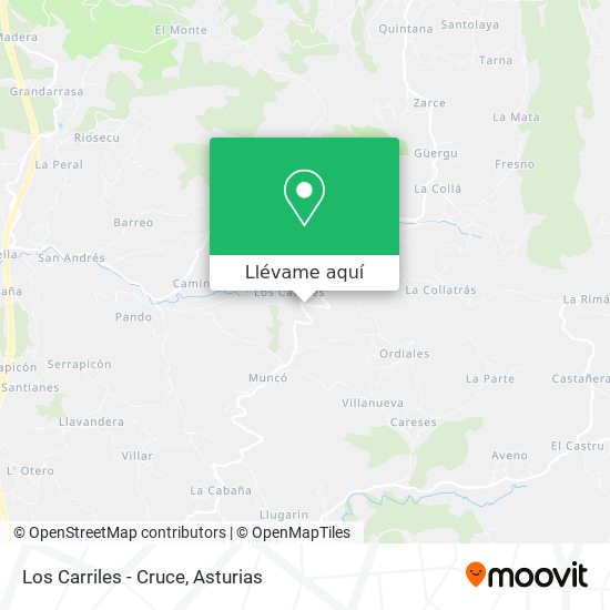 Mapa Los Carriles - Cruce