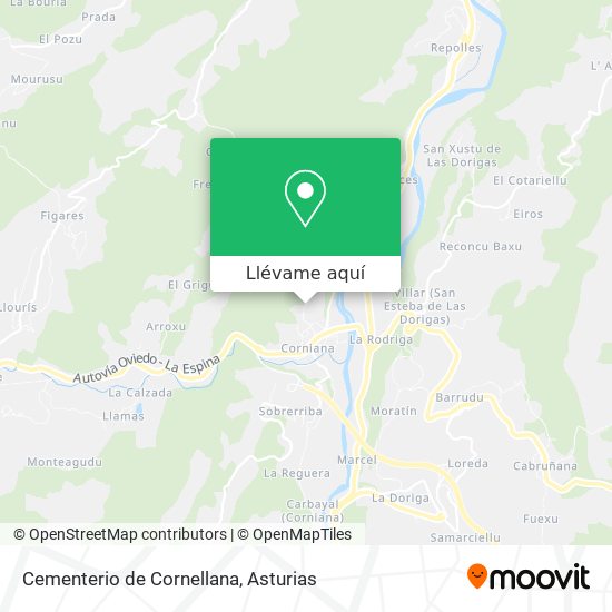 Mapa Cementerio de Cornellana