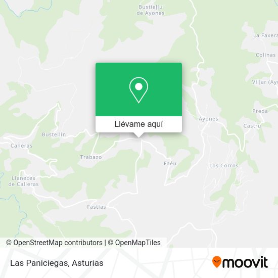 Mapa Las Paniciegas