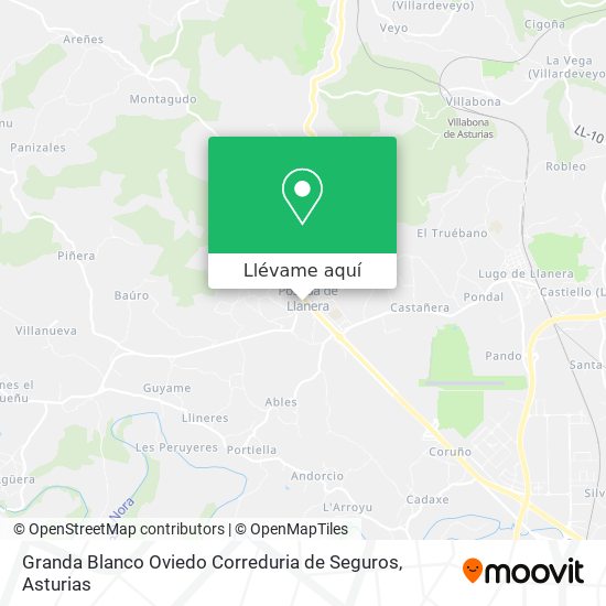 Mapa Granda Blanco Oviedo Correduria de Seguros