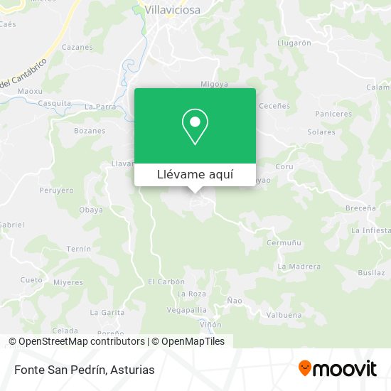 Mapa Fonte San Pedrín
