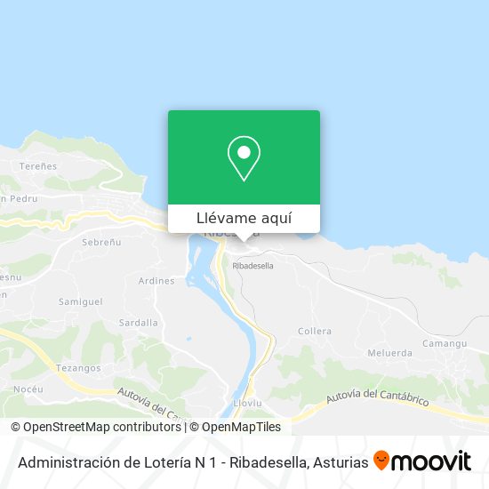Mapa Administración de Lotería N 1 - Ribadesella