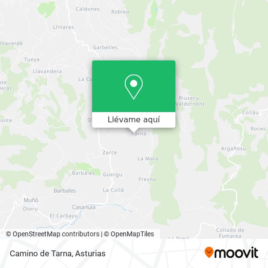 Mapa Camino de Tarna