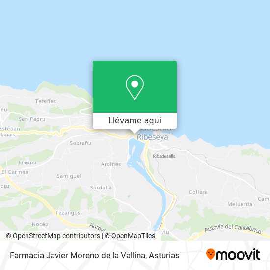 Mapa Farmacia Javier Moreno de la Vallina