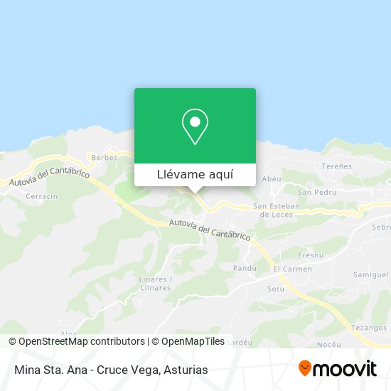 Mapa Mina Sta. Ana - Cruce Vega