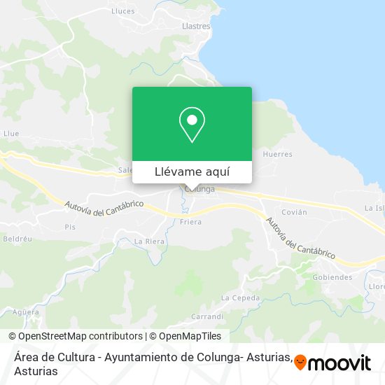 Mapa Área de Cultura - Ayuntamiento de Colunga- Asturias