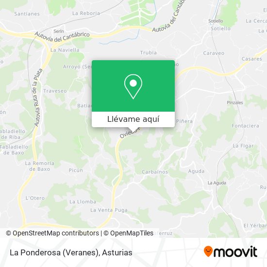 Mapa La Ponderosa (Veranes)