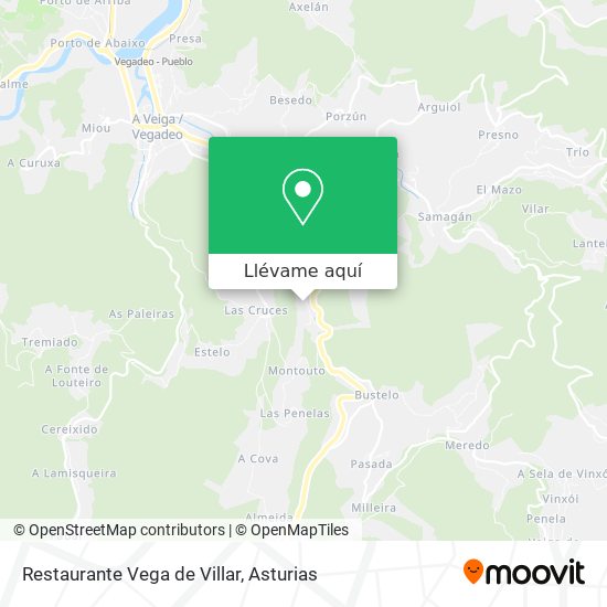Mapa Restaurante Vega de Villar