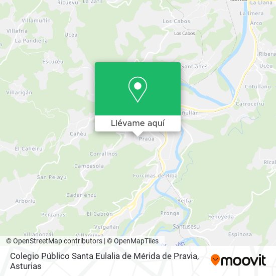 Mapa Colegio Público Santa Eulalia de Mérida de Pravia