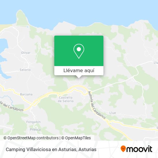 Mapa Camping Villaviciosa en Asturias