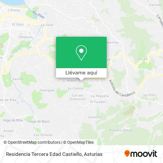 Mapa Residencia Tercera Edad Castiello