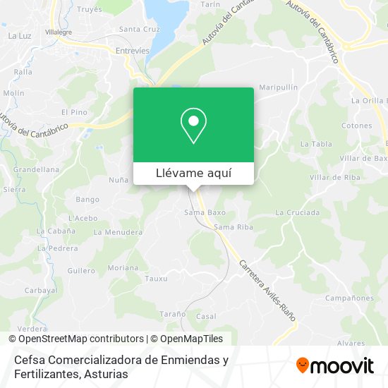 Mapa Cefsa Comercializadora de Enmiendas y Fertilizantes