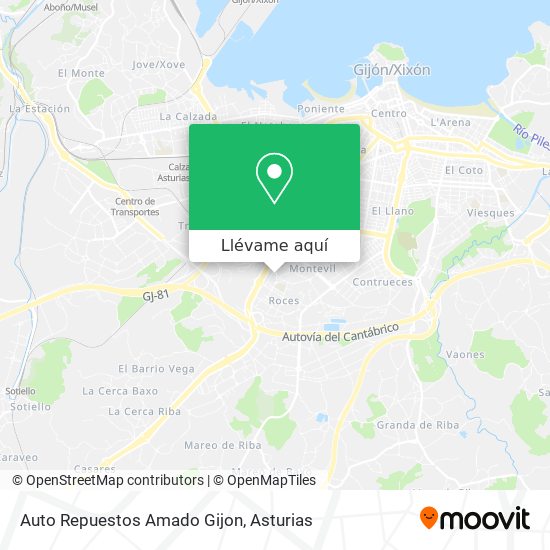 Mapa Auto Repuestos Amado Gijon