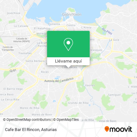 Mapa Cafe Bar El Rincon