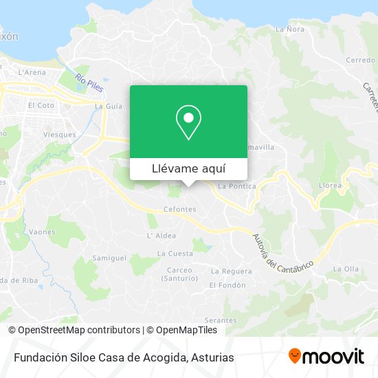Mapa Fundación Siloe Casa de Acogida