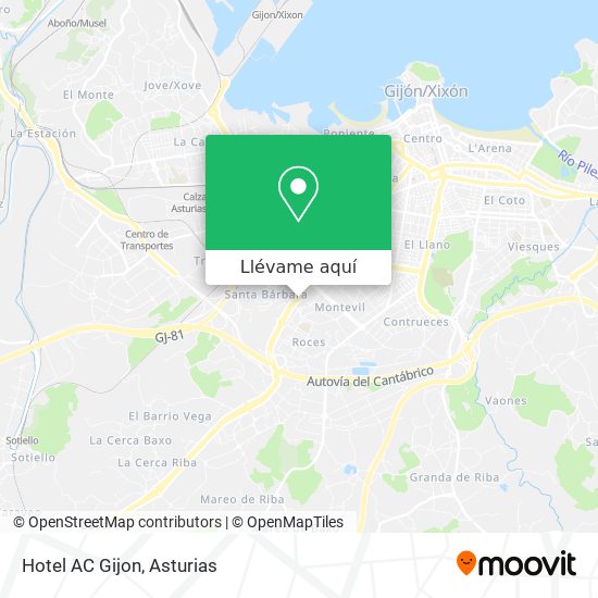 Mapa Hotel AC Gijon