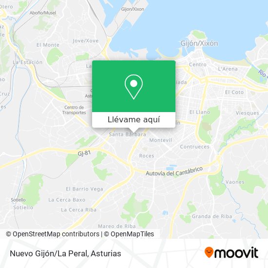 Mapa Nuevo Gijón/La Peral