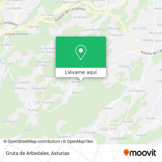 Mapa Gruta de Arbedales