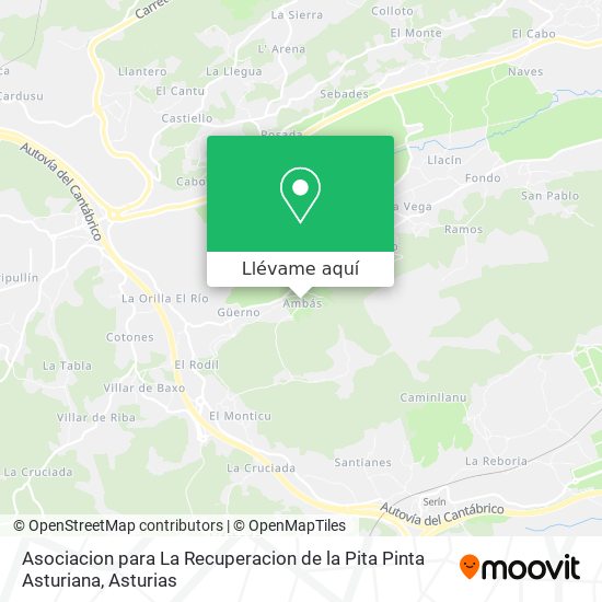 Mapa Asociacion para La Recuperacion de la Pita Pinta Asturiana