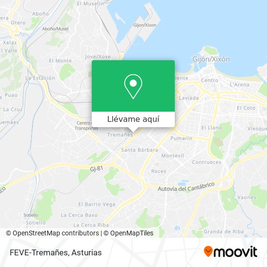Mapa FEVE-Tremañes