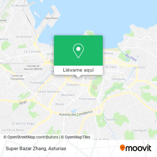 Mapa Super Bazar Zhang