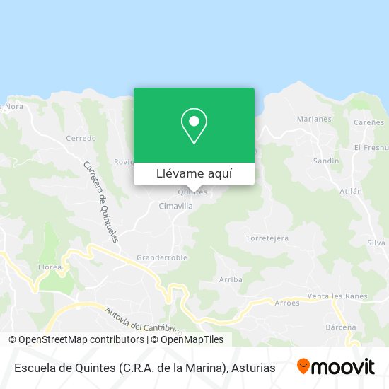 Mapa Escuela de Quintes (C.R.A. de la Marina)
