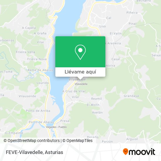 Mapa FEVE-Vilavedelle